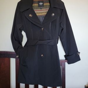 Women's Trench Coat Tower by London Fog Black size Large